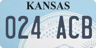 KS license plate 024ACB