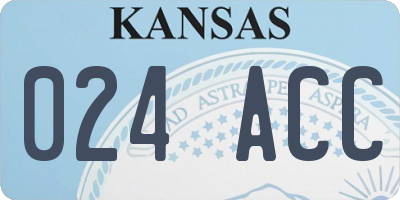 KS license plate 024ACC
