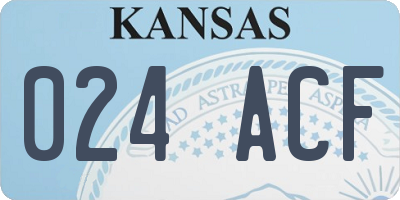 KS license plate 024ACF
