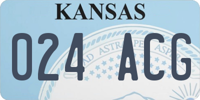 KS license plate 024ACG