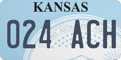 KS license plate 024ACH