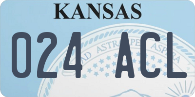 KS license plate 024ACL