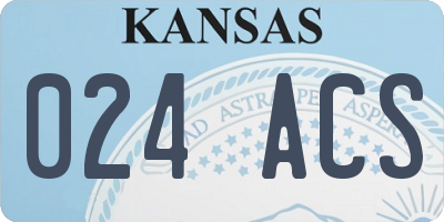 KS license plate 024ACS