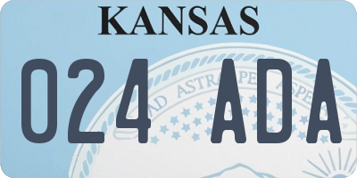KS license plate 024ADA