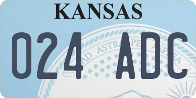 KS license plate 024ADC