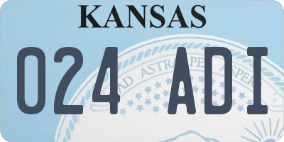 KS license plate 024ADI