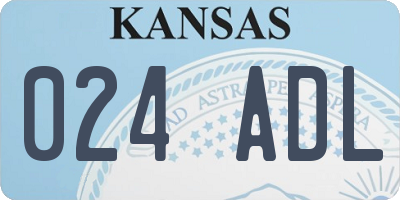 KS license plate 024ADL