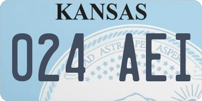 KS license plate 024AEI