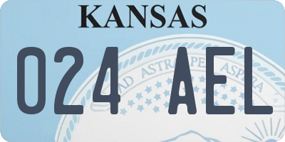 KS license plate 024AEL
