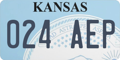 KS license plate 024AEP