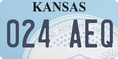 KS license plate 024AEQ