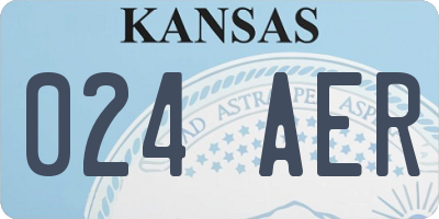 KS license plate 024AER