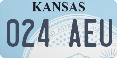 KS license plate 024AEU