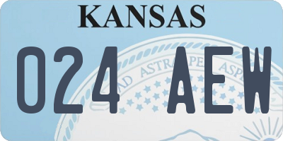 KS license plate 024AEW
