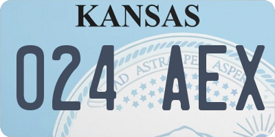 KS license plate 024AEX