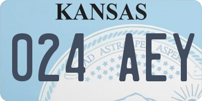 KS license plate 024AEY