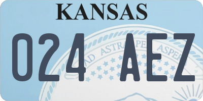 KS license plate 024AEZ