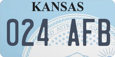 KS license plate 024AFB