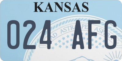KS license plate 024AFG