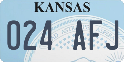 KS license plate 024AFJ