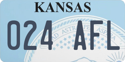 KS license plate 024AFL