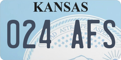 KS license plate 024AFS