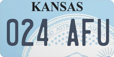 KS license plate 024AFU