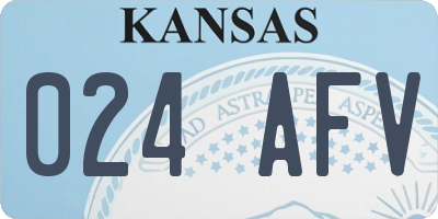 KS license plate 024AFV