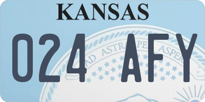 KS license plate 024AFY