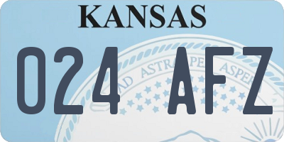 KS license plate 024AFZ