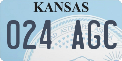 KS license plate 024AGC