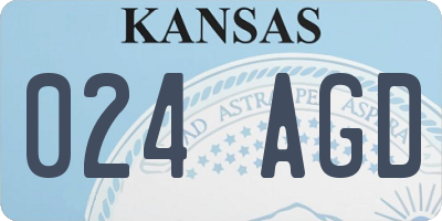 KS license plate 024AGD