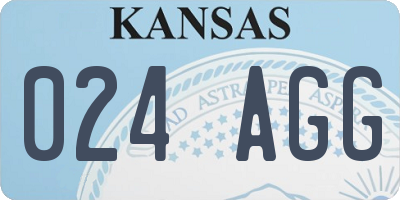KS license plate 024AGG