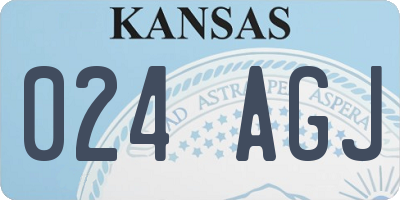 KS license plate 024AGJ