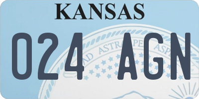 KS license plate 024AGN