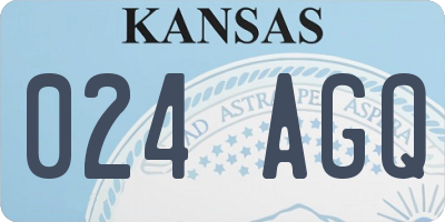 KS license plate 024AGQ