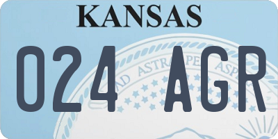 KS license plate 024AGR