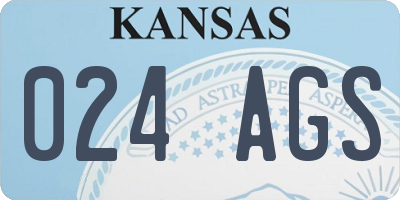 KS license plate 024AGS