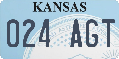 KS license plate 024AGT