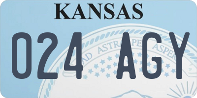 KS license plate 024AGY