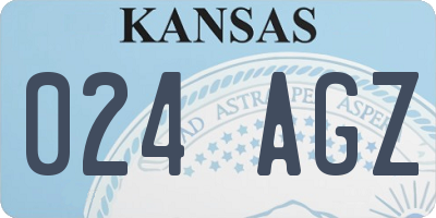 KS license plate 024AGZ