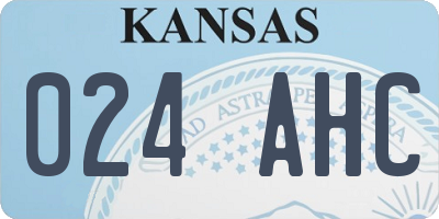 KS license plate 024AHC