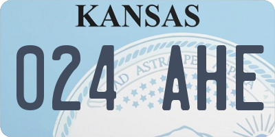 KS license plate 024AHE