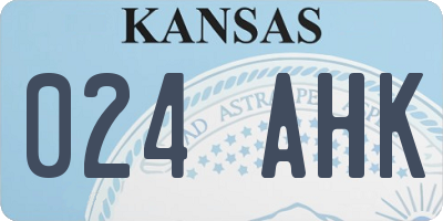 KS license plate 024AHK