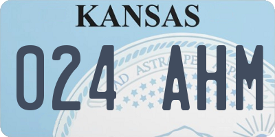 KS license plate 024AHM
