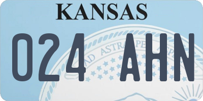 KS license plate 024AHN