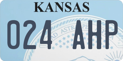KS license plate 024AHP