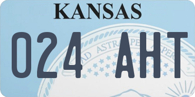 KS license plate 024AHT