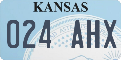 KS license plate 024AHX