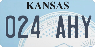 KS license plate 024AHY
